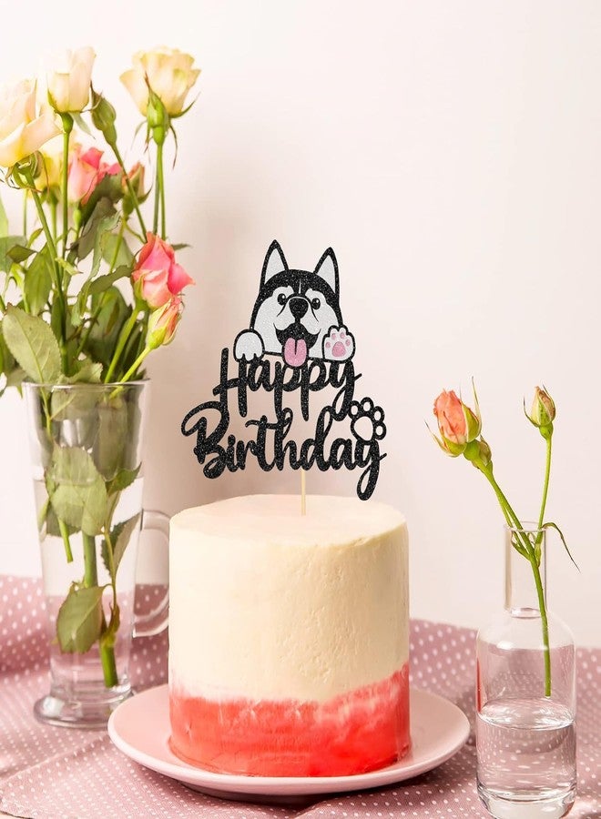 Confetti! Happy Birthday Husky Cake Topper and Animal/Pet Puppy Theme Party Supplies for a Furry Fun Time - Image 4